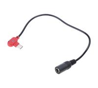 KAHDGSS 90 Degree Angled USB C Male to 5.5x2.1mm Female Power Cable 9V 12V 15V 20V Fixed Voltages Output for LED Router Fan Speakers