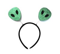KAHDGSS Adult Teens Bouncing Sequins Alien Shape Headband Halloween Hair Hoop Makeup Live Broadcast Cosplay Party Headpieces