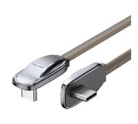 KAHDGSS Aluminum Reinforced L Type Charging Cord 240W High Speed 480mbps Transfer Compatible Multiple Devices Permanent Car Phone Device Chipset