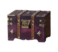 KAHDGSS Antique European Styles Handheld Storage Box Sturdy Travel Wood Case Accessory For Clothing And Books Organization Travel Storage Box