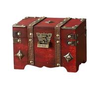 KAHDGSS Antique European Styles Handheld Storage Box Sturdy Travel Wood Case Accessory For Clothing And Books Organization Travel Storage Box