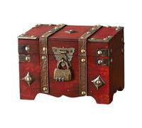 KAHDGSS Antique European Styles Handheld Storage Box Sturdy Travel Wood Case Accessory For Clothing And Books Organization Travel Storage Box