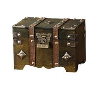 KAHDGSS Antique European Styles Handheld Storage Box Sturdy Travel Wood Case Accessory For Clothing And Books Organization Travel Storage Box