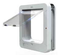 KAHDGSS Automatic Frid Door Metal Construction Motion Detection Pet Access Control Tool Alone Installation Stylish Home Decor Door