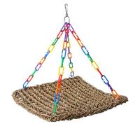 KAHDGSS Bird Breathable Grass Hammock Woven Cage Hammock Bird Climbing Activity Hammock For Small Birds Parrots