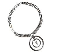 KAHDGSS Bold Artistic Rings Cone Combination Necklace Modern Geometric Neckchain for Punk Rock and Alternative Fashion Lovers Punk Circles Necklace
