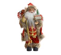KAHDGSS British Santa Ornament With Detailed Christmas Shelf Decoration Holiday Display Red Santa Home Decoration