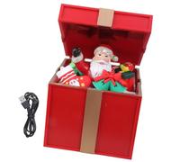 KAHDGSS Christmas Lighted Music Boxes Builts In Carols PC Construction Two Power Supply For Bedroom Office Decoration Safe Christmas Decoration