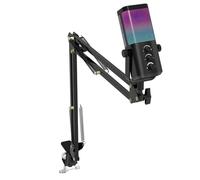 KAHDGSS Color Gaming USB Condenser Microphone with Dynamic Lighting Modes Noise Cancellation for Streaming Podcasts PC Laptop Streaming Mic for PC and Laptop