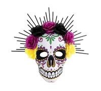 KAHDGSS Day Of The Dead Rose Suger Skeleton Halloween Cosplay Costumes Masquerade Sugar Skull Mexicans Design Masquerade For Women