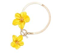 KAHDGSS Delicate Snake Bone Chain Anklet for Women 27cm Floral Design Lightweight Summers Jewelry Six Color Multi Color Alloy