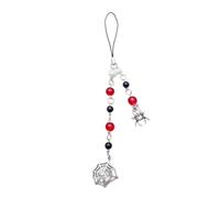 KAHDGSS Delicate Spiderweb Phone Charm Acrylic Bead Phone Chain Hanging Pendant Straps Bag Decoration Lanyard Keychain Accessory