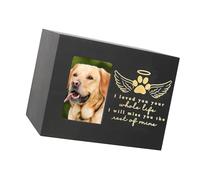 KAHDGSS Dog Ashes Caskets Cats Memorials Funeral Coffins Dogs Funeral Box With Photos For Dog And Cats With Photo Display Spacious Interior Urn