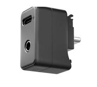 KAHDGSS Double Purpose Charging And Microphones Adapter For Action Cameras Enables Continuous Power And Sound External Microphones Adapter