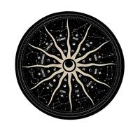 KAHDGSS Dowsing Divinations Mat Pad Moon Constellations Astrology Pendulums Chart Mat Balancing Meditations Decoration Pad Astrology Pendulums