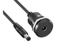 KAHDGSS Easy Installation DC5.5x2.1mm Female to Male Power Extension Cable DC5521 Panel Mount for LED Lights Cameras Routers Threaded Power Socket