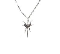 KAHDGSS Elegant Collarbone Chain with Colorful Zircon Accent Pendant for Versatile Elegant Statement Jewelry