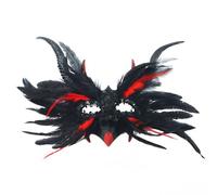 KAHDGSS Feathered Ravens Masquerades Venetians Halloween Christmas Cosplay Party Half Face Eye Cosplay Props Masquerades