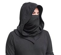 KAHDGSS Hooded Hat Scarf Windproof Anti Droplet Face Hooded Medieval Hat With Veil Halloween Costume