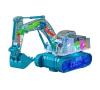 KAHDGSS Illuminated LED Musical Excavator Vehicle Toy Educational Digging Machine Toy with Sound Effect Flexible Arm for Kids Children ' s Digger Truck
