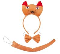 KAHDGSS Kids Cats Costumes Set Cats Ears Headbands Tail Bowtie Tutus Skirt Animal Cosplay Costumes For Halloween Christmas Party Costume