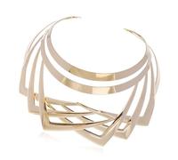 KAHDGSS Layered Neck Chain Luxurious Necklace Modern Edgy Collar Jewelry Elegant Choker Shoulder Chain Metallic Choker Gold Plated Collar