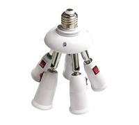 KAHDGSS LED Bulb Holder 2 in 1/3 in 1/4 in 1/5 in 1 E27 Base Socket Splitter LED Light Socket Light Bulb Adapter Holder Extension