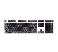 KAHDGSS Line White PBT Original Height Keycaps 108 Keys Shine Through Backlit keycapst for Mechanical Keyboard