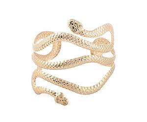 KAHDGSS Metal Arm Cuff Upper Arm Band for Women Gold Silver Color Armlet Snake Armband Adjustable Cuff Bangle Shirt Sleeve Holders for Women Alloy Shirt Sleeve Holders for Dancing Open Ended