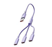 KAHDGSS Multi Port USB2.0 Type C Adapter 3 Device Charging for Computer Car Home and Metal Charging Adapter for Laptop