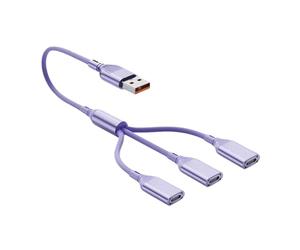 KAHDGSS Multi Port USB2.0 Type C Adapter 3 Device Charging for Computer Car Home and Metal Charging Adapter for Laptop