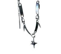 KAHDGSS Multifunctional Star Necklace with Shimmering Tassels Alloy Texture for Casual or Formal Outfits Fashionable Star Necklace