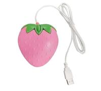 KAHDGSS New USB Cord Mouse Pink Strawberry Small Optical PC Computer Game Mouse Girls Gift Mause For Office Laptop Desktop