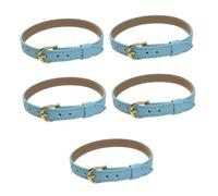 KAHDGSS Of 5 PU Strap Waist Belt with Strong Metal Clasp for 1/16 Scale Miniature Model Accessories Faux Leather Belt