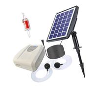 KAHDGSS (Pack of 1) Solar Double Port Airator with 2000mAh Battery Backup for Fish Reservoirs Continuous O2 Supply Day Night 32 Time Resource Conservation Airator