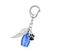 KAHDGSS Pet MemorialS Chain Cremation Jewelry with Protective Stainless Steel Companion Pet Ashes Keychain with Pendant