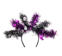 KAHDGSS Pipe Cleaner Halloween Headband Day Of The Death Adult Kids Theme Party Hairhoop Sequined Hairband Party Supply Adult Halloween Headwear