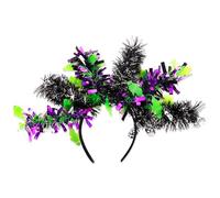 KAHDGSS Pipe Cleaner Halloween Headband Day Of The Death Adult Kids Theme Party Hairhoop Sequined Hairband Party Supply Adult Halloween Headwear