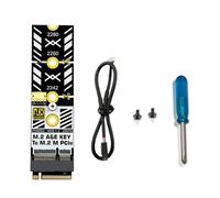 KAHDGSS Plugs and Play Card A+E to M Adapter to NVME Slot Including Installation Accessories Such As Screws and Cable Expansion Card Adapter