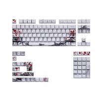 KAHDGSS Plum Blossom OEM Keycap 128-key 5Sides Sublimations Thickened Keycap For Mechanical Keyboards Multiple Languages