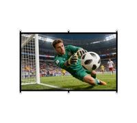 KAHDGSS Portable 16: 9 D Rings Movie Screen with Polyester Materials for Indoor Outdoor Projection Easy Setups and Foldable Design Simple Projection Screen