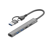 KAHDGSS Portable USB Type C Hubs with Multiple Port Plugs and Play Adapters for Computer Peripherals Devices C to Adapter