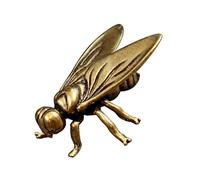 KAHDGSS Realistic Brass Jewelry Pendant Vintage with Craftsmanship for Unique Outfits Detailed Brass Fly Pendant