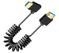 KAHDGSS Retractable Spring UHD2.1 Cord 8K Resolution 60Hz Rate With 24K Gold Plated Interfaces Aluminum Foil Shielding Fast Speed Sync