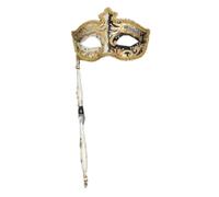 KAHDGSS Retro Musical Note Masquerade Halloween Costume With Holding Stick Party Mardi Gras Venetians