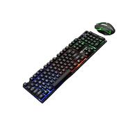 KAHDGSS RGBs Backlit Mechanical Keyboards Combo 104Keys USB Plugs Play Responsive Typing for PC Users RGBs Backlit Keyboards Set