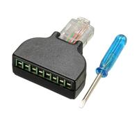 KAHDGSS RJ45 to 8Pin Terminals Connectors with Screw Fastening for Enhances Stability in Harsh Environment Fast Speed Net Adapter