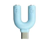 KAHDGSS Rotatable 3.5mm Music Cable Splitter Type C To 3.5mm Adapter Compactly Design For Simultaneous Listening On Mobile PC Double Adapter