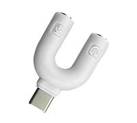 KAHDGSS Rotatable 3.5mm Music Cable Splitter Type C To 3.5mm Adapter Compactly Design For Simultaneous Listening On Mobile PC Double Adapter