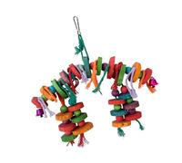 KAHDGSS Small Animal Chew Toy For Bird Parrots Chewing Toy Colorful Blocks Woven Toy For Chewing Teeth Grinding Supplies